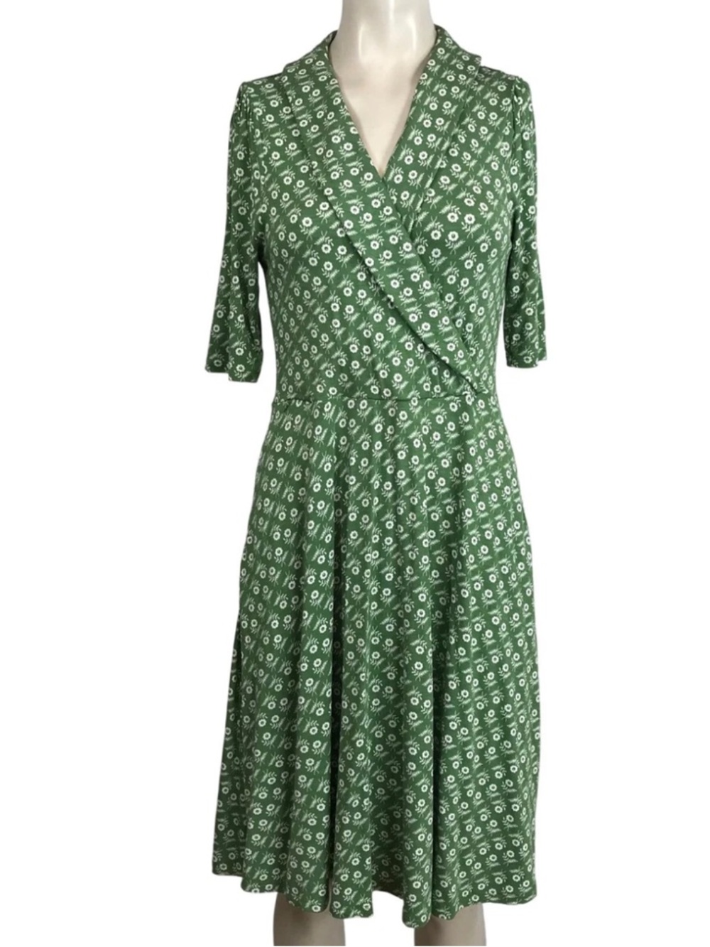 Boden NWT Women’s Floral Ivy Midi Faux Wrap Jersey Dress 12L
